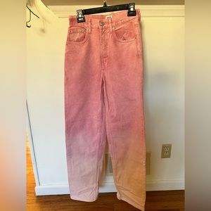 BDG - pink tie dye high rise baggy